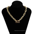 Personalized B letter single-layer chain necklace simple geometric hollowed out creative items